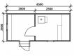 Каркасная баня 2х4,5 К017