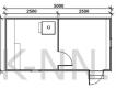 Баня каркасная 2,5х5 К001