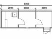 Каркасная баня 2х6 К019
