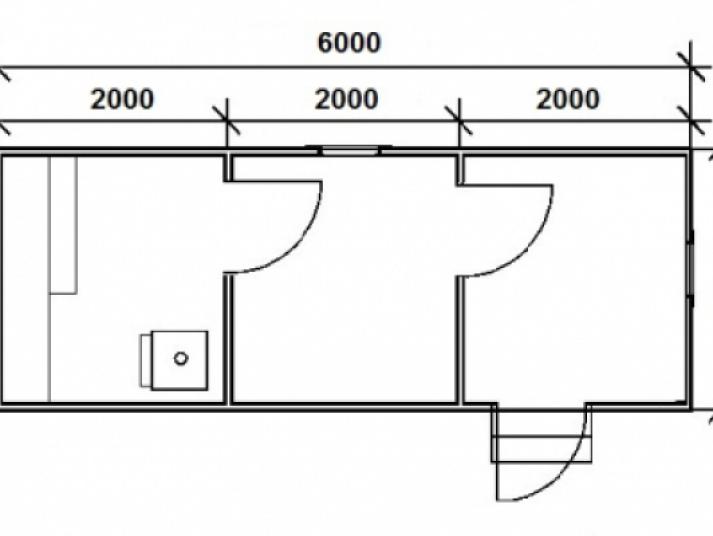 Каркасная баня 2,5х6 К015