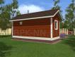Баня каркасная 3х7 с крыльцом К032