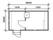 Каркасная баня 2x4-а