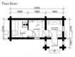 Баня из оцилиндрованного бревна 2,1х5,7 с крыльцом О001